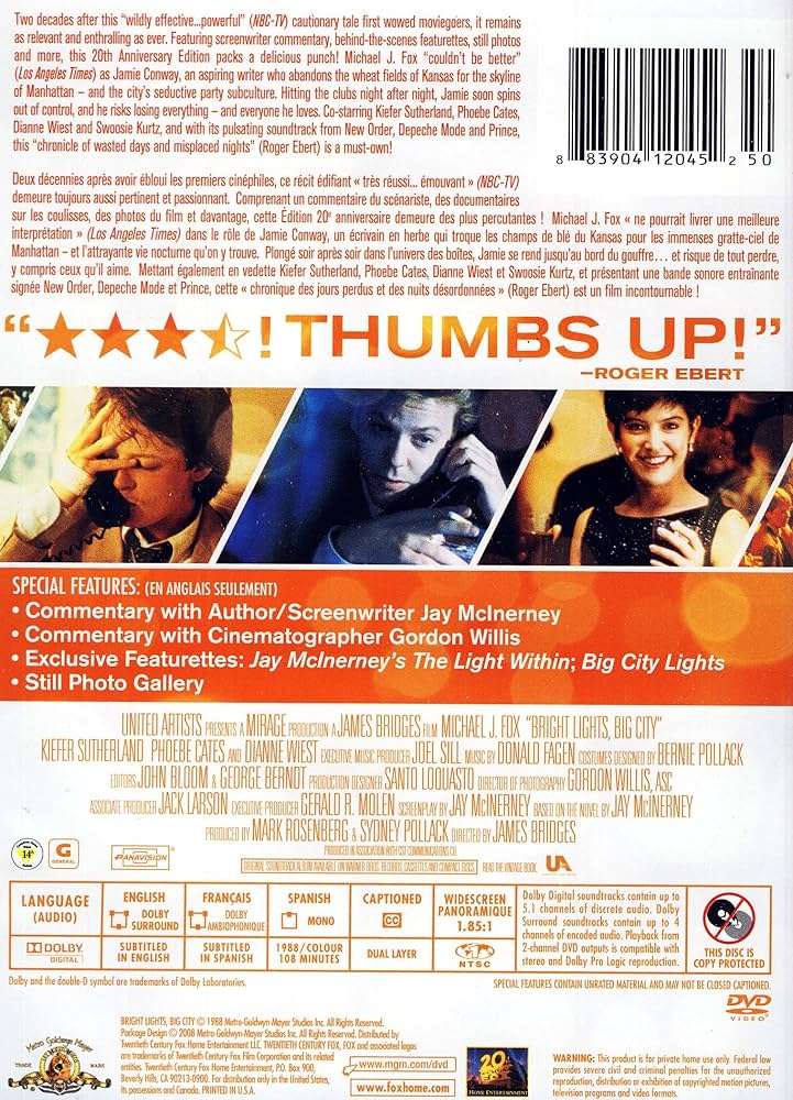 その他 Lichtjahre / [DVD] Amazon.com: Bright Lights, Big City (Special Edition